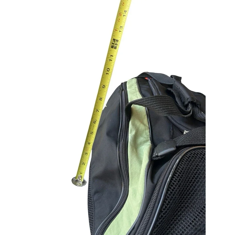 Nike‎ Duffel Gym Bag Black Volt Green Sports Training Travel Shoulder Bag Medium